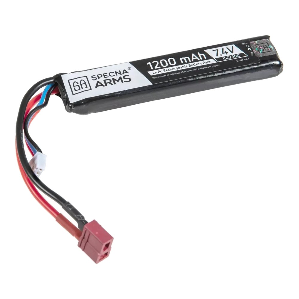 Batterie LI-PO 7,4 V 1200 mAh 15/30 C DEANS - SPECNA ARMS
